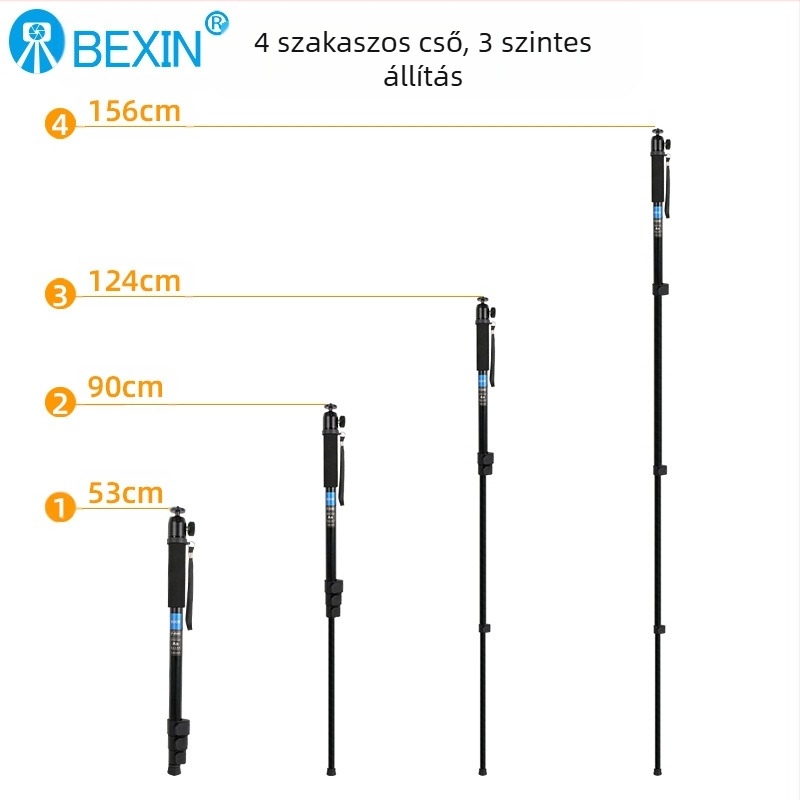 SLR fényképezőgép Monopod fotózás Könnyű, hordozható kültéri szelfi esküvői videófelvétel PTZ stabilizátor konzol