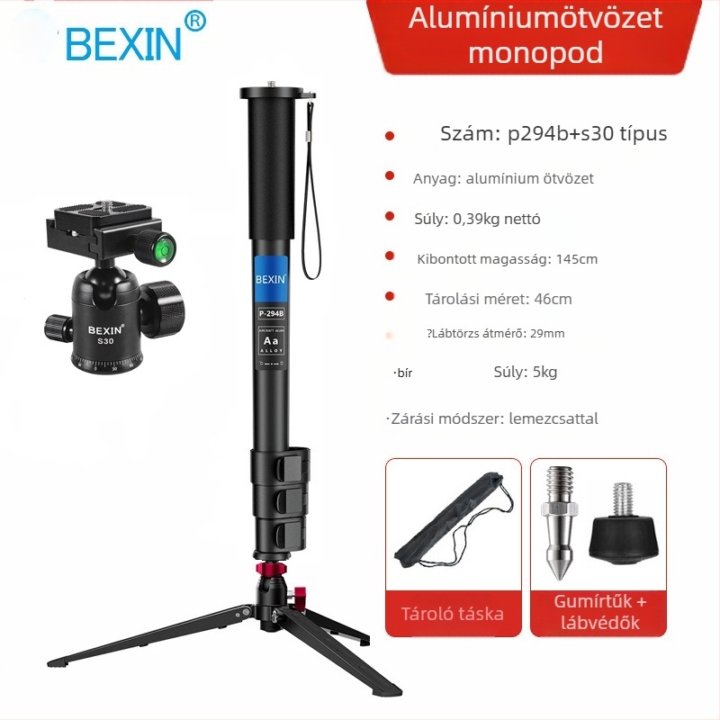 SLR fényképezőgép Monopod fotózás Könnyű, hordozható kültéri szelfi esküvői videófelvétel PTZ stabilizátor konzol