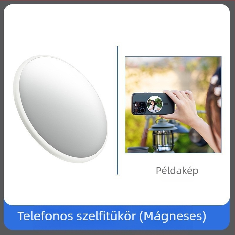 Alumíniumötvözetből készült MagSafe mágneses abszorpciós mobiltelefon hátsó önfényképező tükör Vlog élő HD domború sminktükör