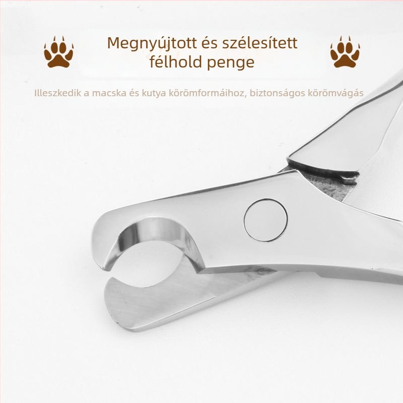 Univerzális körömvágó macska olló kutya kellékek körömvágó rozsdamentes acél vérzésgátló félhold vágás