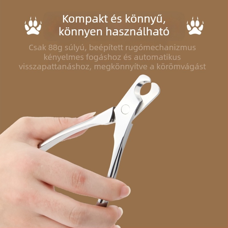Univerzális körömvágó macska olló kutya kellékek körömvágó rozsdamentes acél vérzésgátló félhold vágás