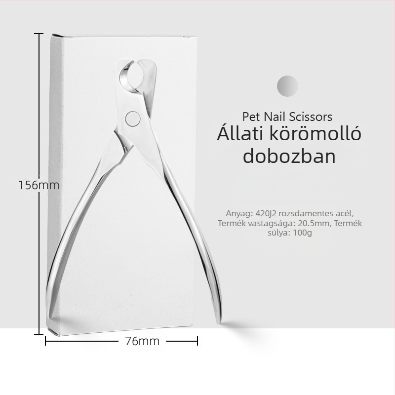 Univerzális körömvágó macska olló kutya kellékek körömvágó rozsdamentes acél vérzésgátló félhold vágás