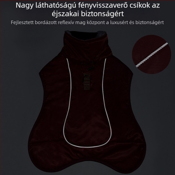 Amazon őszi és téli új kisállatruhák nagy kutyaruhák vastagított meleg szélálló rohanó ruhák fényvisszaverő nagy kutyáknak