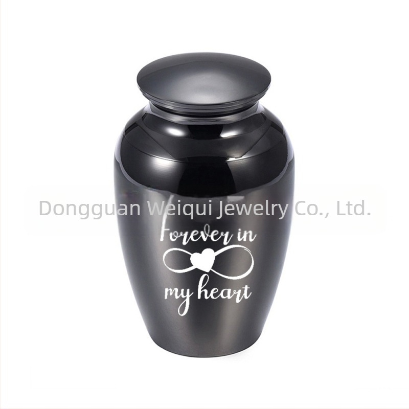 Új, elkelt állatszőr hamutartó, vízálló, nedvességálló, nyitható rozsdamentes acél hamutartó parfümös üveg