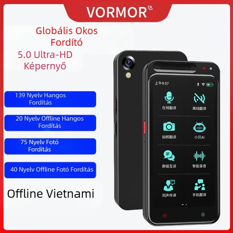 Intelligens hangfordító Z6 fotó offline online fordító többnyelvű mesterséges intelligenciával intelligens külföldi fordító