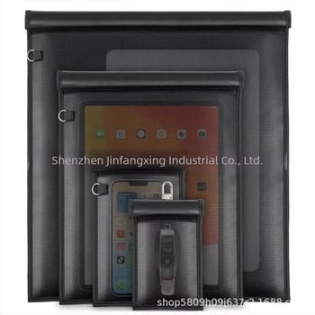 RFID magas hőmérsékletű tűzálló jelvédő táska phablet autókulcs tűzálló jelvédő táska tűzálló táska