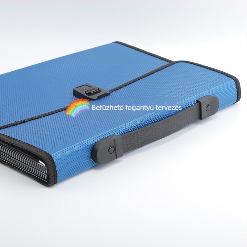 A4-es rombuszmintás táska csattal, harmonikatáska, 13 rácsos, nagy kapacitású információs irattartó táska, diákdolgozat-tároló táska, nagykereskedelem