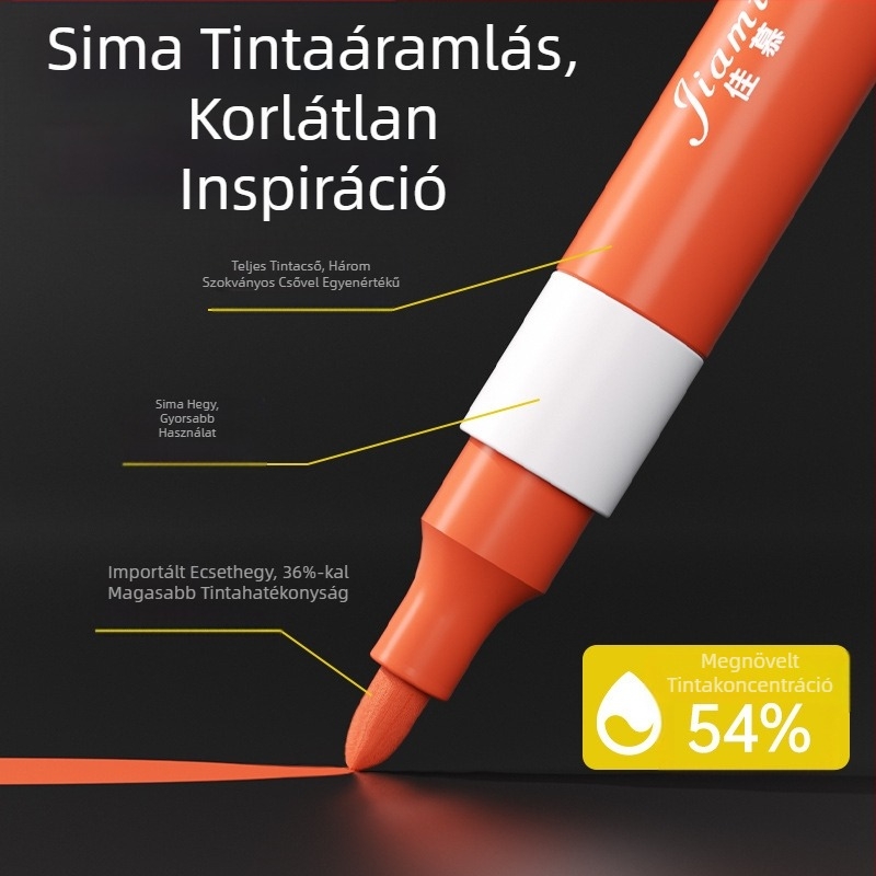 Könnyen mosható akril filctoll, könnyen mosható általános iskolásoknak és gyerekeknek való akvarell toll, átlátszatlan és egymásra rakható óvodásoknak