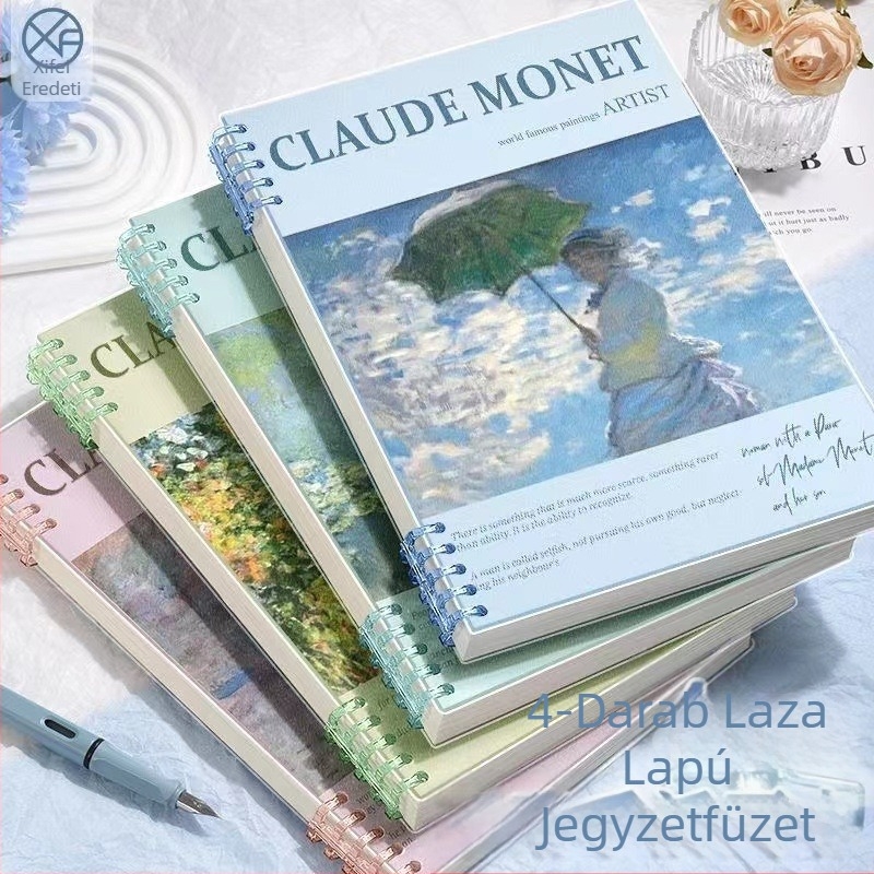 Olajfestmény Híres festmény Kivehető lapú könyv b5 Kivehető jegyzetfüzet Nagy színérték Nem látható tekercses körkönyv Diák jegyzettömb