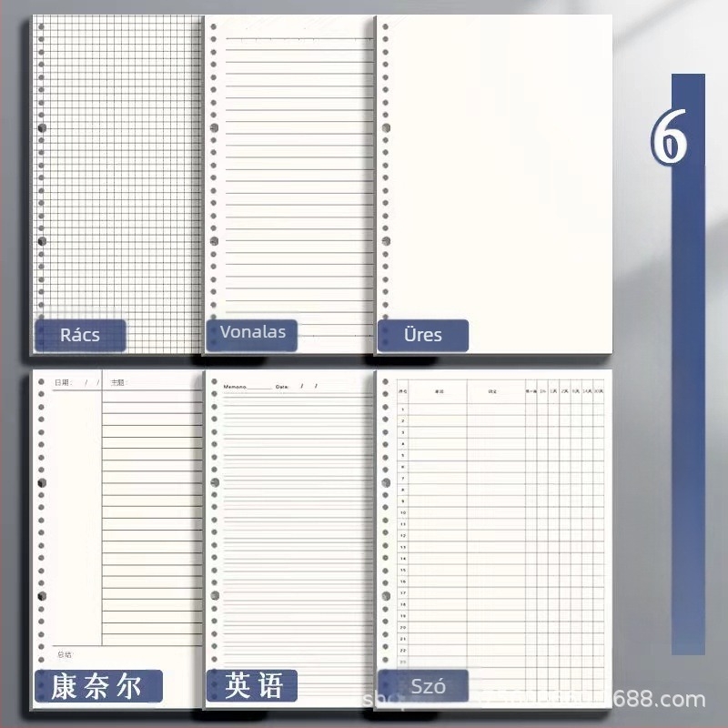 Olajfestmény Híres festmény Kivehető lapú könyv b5 Kivehető jegyzetfüzet Nagy színérték Nem látható tekercses körkönyv Diák jegyzettömb