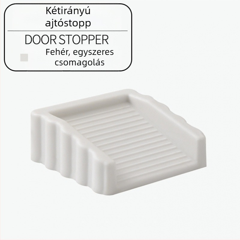 Többcélú, szélálló ajtódugó, kétirányú ajtóütköző, mozgatható ajtódugó, lopásgátló, becsípődésgátló, kézmozdulat-gátló, nem átütő, fix ajtószerkezet
