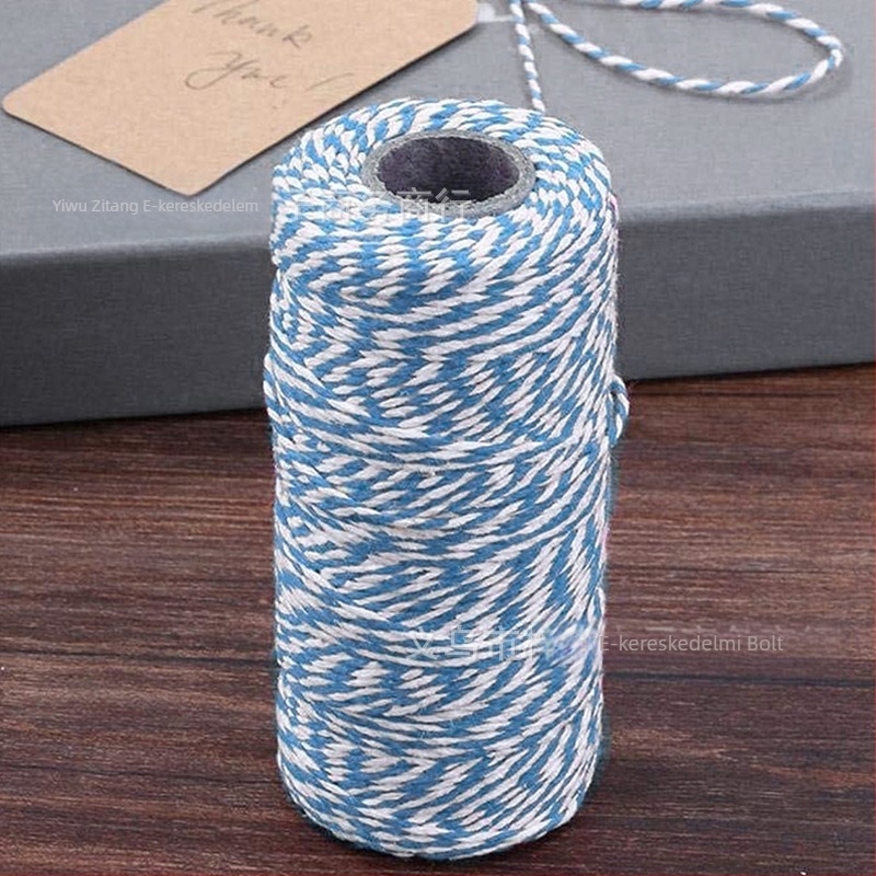 Környezetbarát kézzel készített juta 100 m-es kenderkötél, kötegelő, dekoratív csomagolókötél, barkácsolás, kézzel készített fonott anyagból készült címkekötél