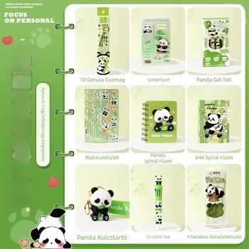 Aranyos panda vászontáska írószerkészlet Praktikus ajándék az iskolába lépéshez általános iskolásoknak Elegáns óvodai ajándéktárgy