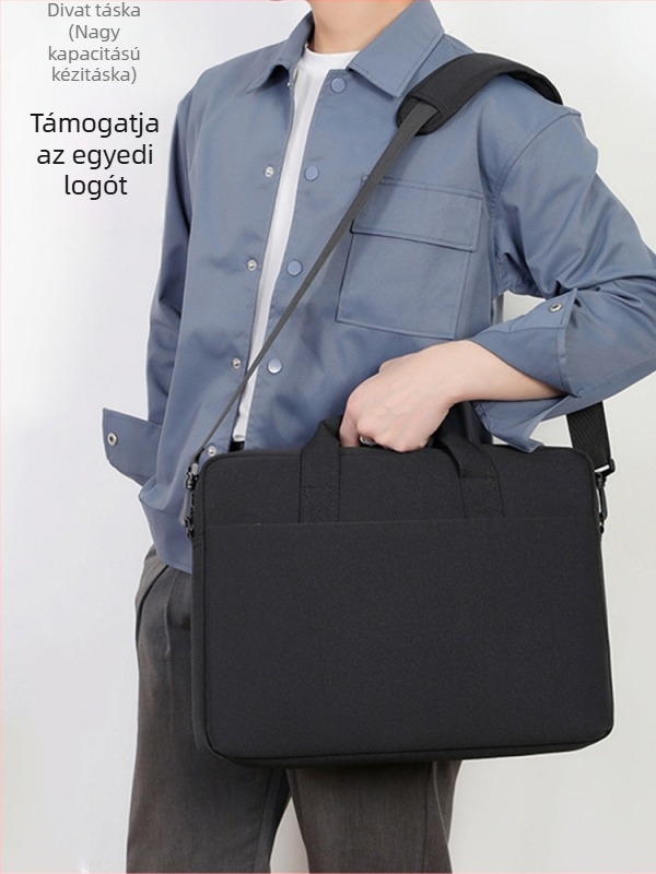 Hordozható laptop táska 16 hüvelykes keresztpántos Apple Huawei Xiaomi Lenovo 14 légzsákos nagy kapacitású testreszabott