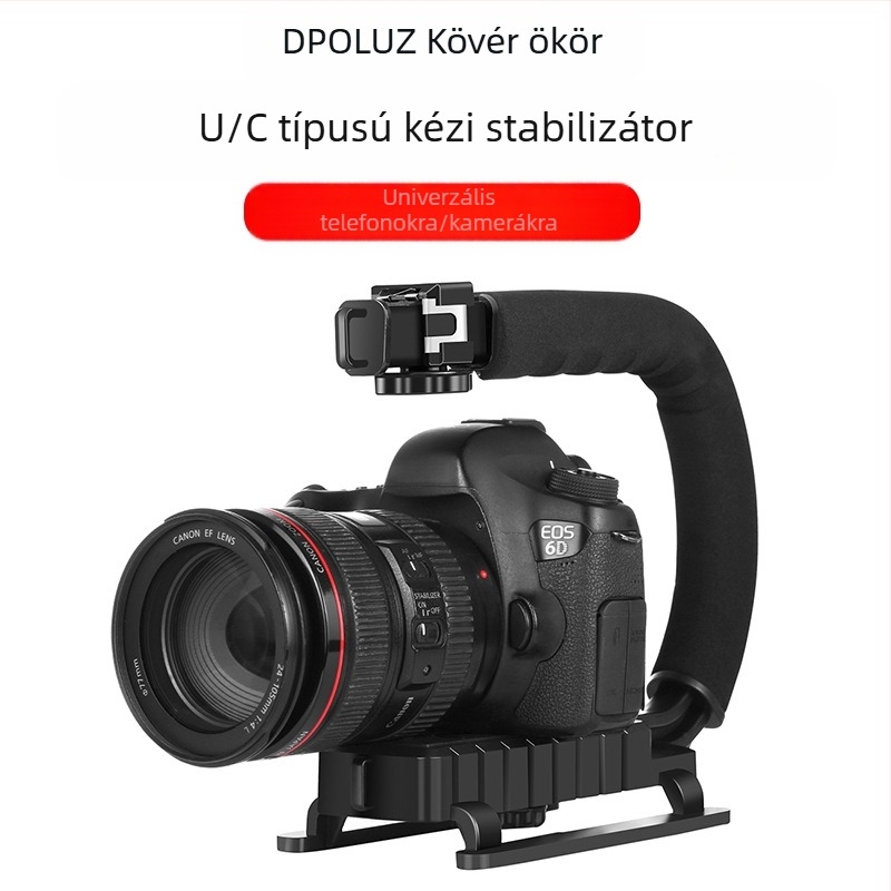 Puluz Fat Cow vakupapucs C-típusú konzol DSLR fotózáshoz, vaku, élő felvételkészítéshez, alacsony felvételekhez, kézi állvány, kézi stabilizátor