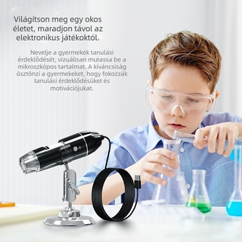 Gyári nagykereskedelmi HD 1600-szoros USB három-az-egyben digitális mikroszkóp HD elektronmikroszkóp