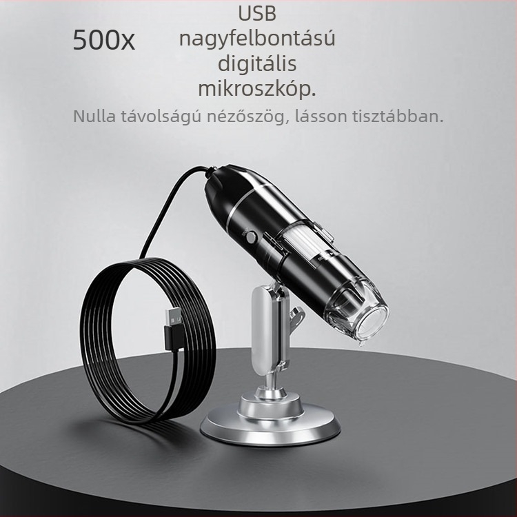 Gyári nagykereskedelmi HD 1600-szoros USB három-az-egyben digitális mikroszkóp HD elektronmikroszkóp