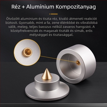 Hangszóró ütésálló lábszeg erősítő lemezjátszó lengéscsillapító CD-lejátszó könyvespolc doboz lábtartó padló audio mélynyomó ütésálló pad