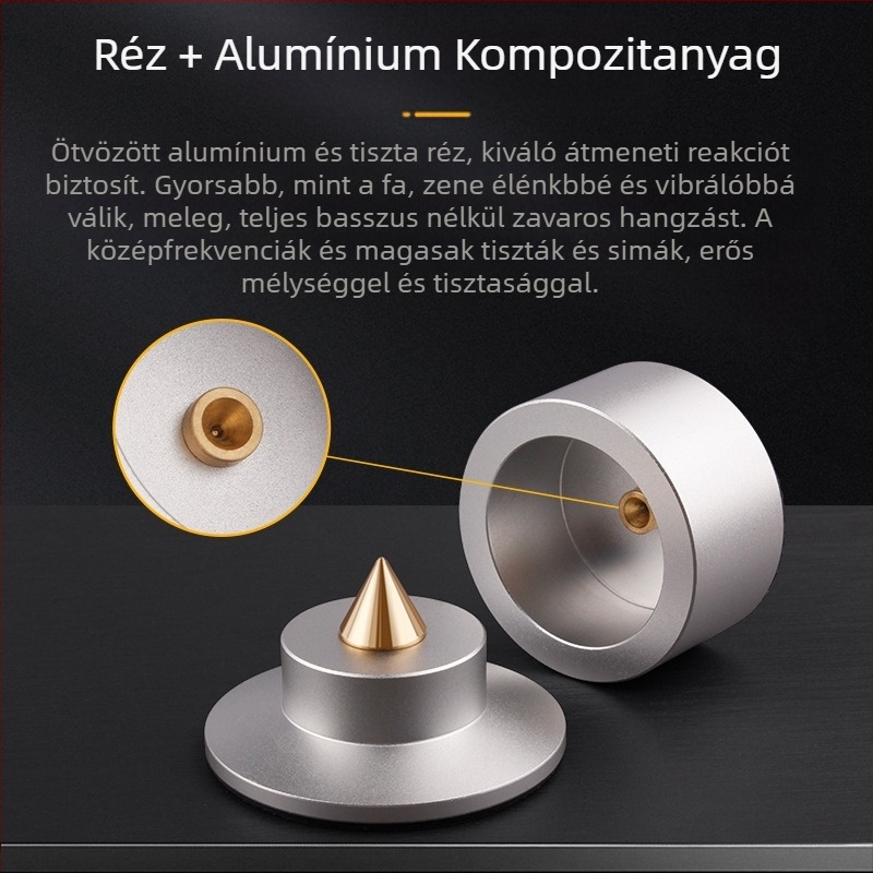 Hangszóró ütésálló lábszeg erősítő lemezjátszó lengéscsillapító CD-lejátszó könyvespolc doboz lábtartó padló audio mélynyomó ütésálló pad