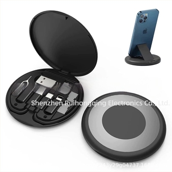 Határokon átnyúló hordozható, többfunkciós adattároló doboz, 60 W-os egy-három töltőkábel, behúzható adapterkártya-tűkészlettel