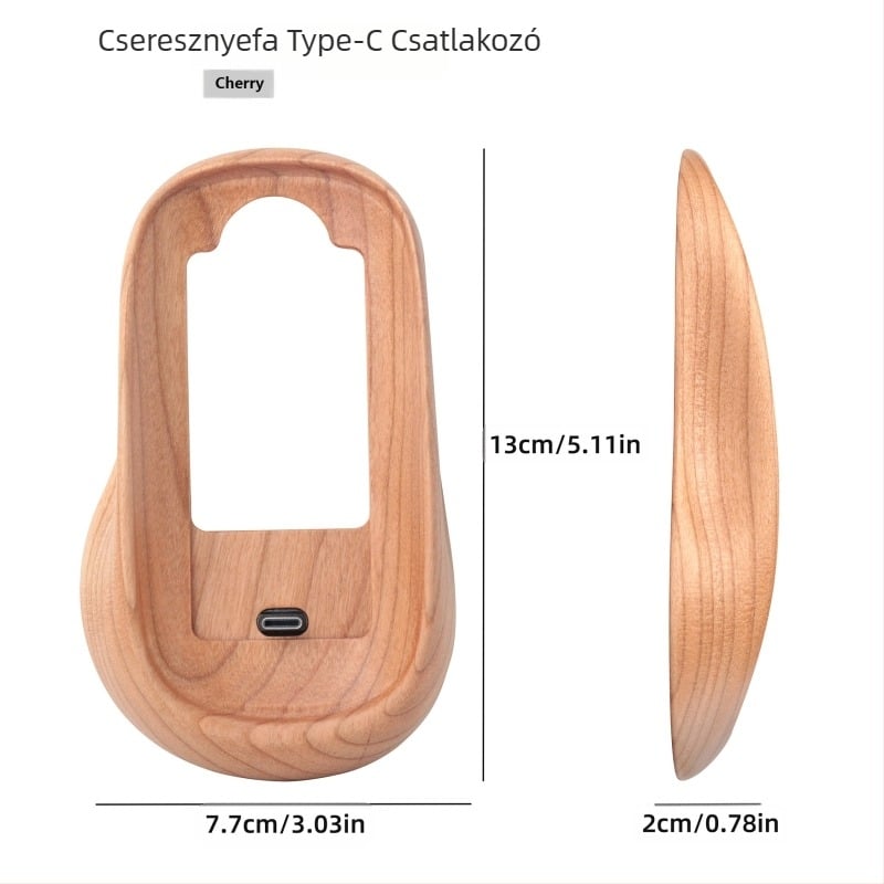 Dió színű Magic Mouse védőtok Apple Magic Mouse egérhez, tömörfa talppal, magasságállítóval