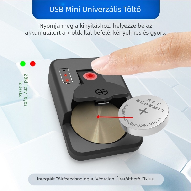 Új gombos akkumulátortöltő Universal Universal LIR2032 1632 2450 4.2V határokon átnyúló töltő
