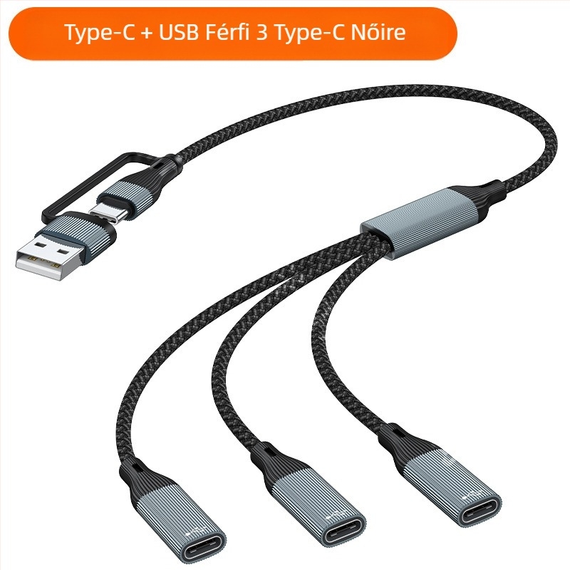 Star Rail USB Revolution egy-három anya C típusú töltőkábel átviteli elosztó adapter OTG számítógép bővítő dokkoló