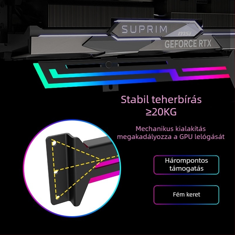 4090 grafikus kártya tartó ARGB Shengguang szinkron grafikus kártya jack függőleges rögzítésű grafikus kártya tartó asztali 3060 konzol