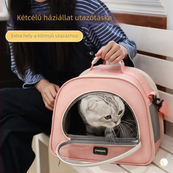 Kisállat-kirándulás macska hátizsák, hordozható kézitáska, divatos és jó megjelenésű macska hátizsák, lélegző macska kirándulás táska