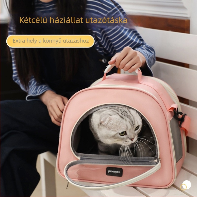 Kisállat-kirándulás macska hátizsák, hordozható kézitáska, divatos és jó megjelenésű macska hátizsák, lélegző macska kirándulás táska