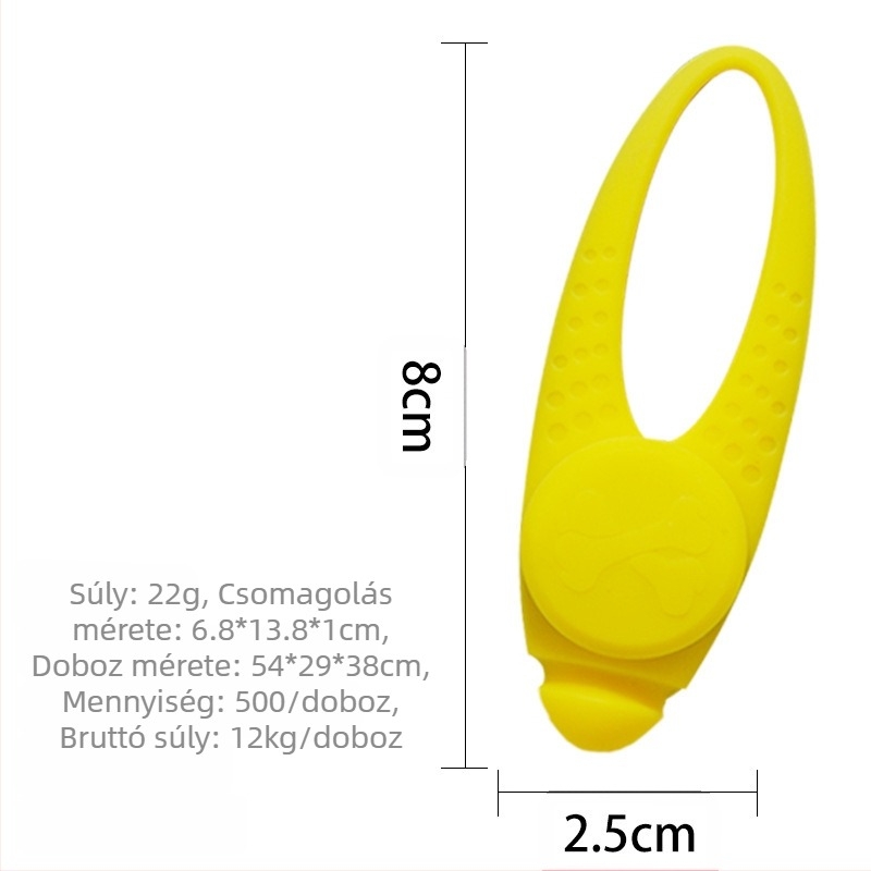 Kisállat medál, Világító szilikon LED kutya medál, kutya- és macskacímke, Elveszett és elveszett kisállat kellékek kiránduláshoz