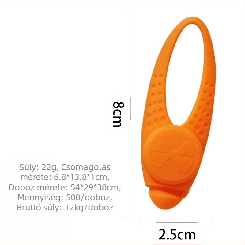 Kisállat medál, Világító szilikon LED kutya medál, kutya- és macskacímke, Elveszett és elveszett kisállat kellékek kiránduláshoz