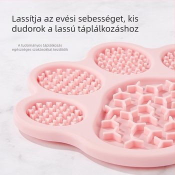 Határokon átnyúló új szilikon lassú étel nyalópárna kisállat vacsora tányér nyalópárna kopogásgátló macska etetőtányér kisállat kellékek