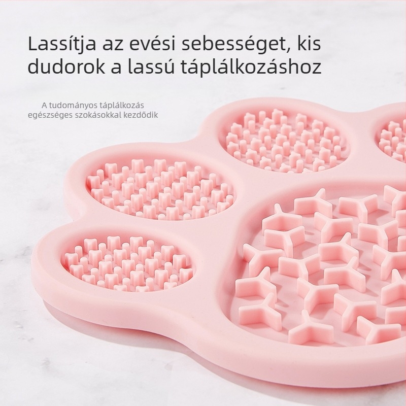 Határokon átnyúló új szilikon lassú étel nyalópárna kisállat vacsora tányér nyalópárna kopogásgátló macska etetőtányér kisállat kellékek