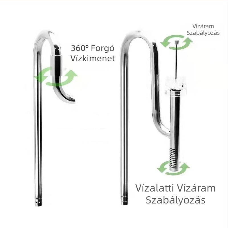 Akvárium Fűtartály Rozsdamentes acél be- és kimenet eltávolító olajfólia készlet Fűtartály tartozékok Akvárium szűrővödör felszerelés Vízcső