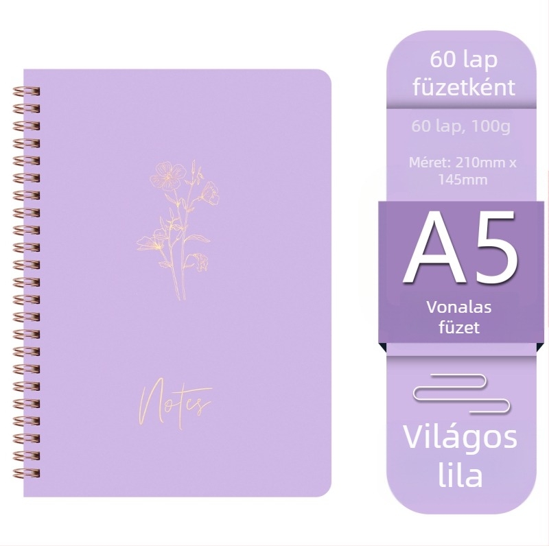 Gyári raktáron lévő tekercses könyv Macaron színes kivehető lapú könyv diák jegyzettömb irodai jegyzetfüzet nagykereskedelem