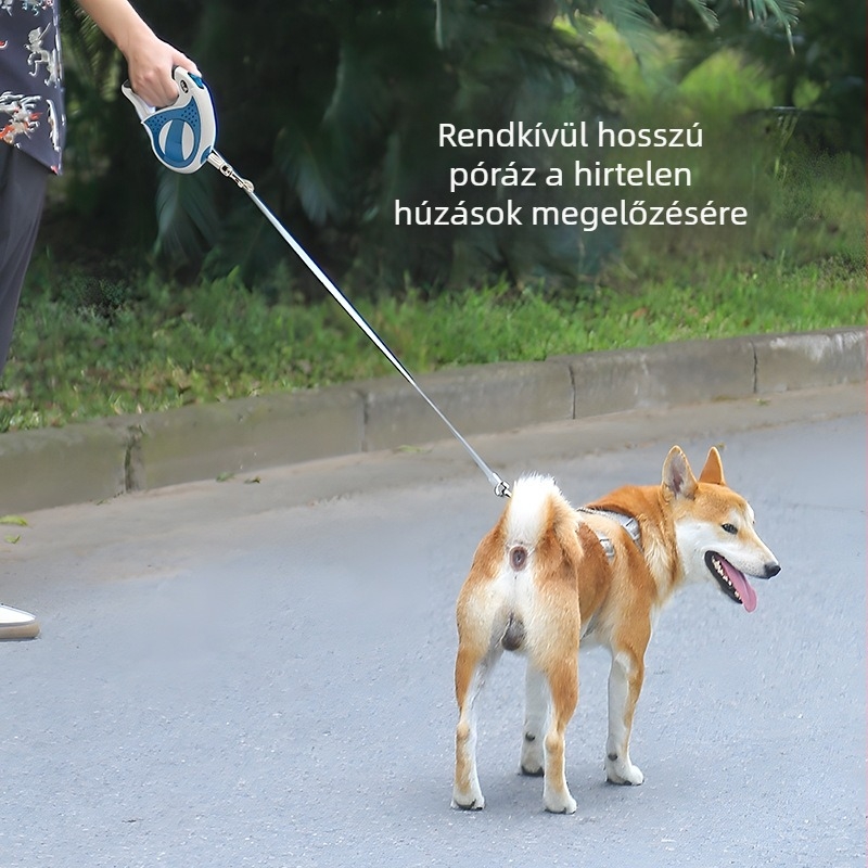 Készleten lévő kisállat kutyapóráz, automatikus behúzható kutyapóráz, kutyalánc közepes és nagy kutyáknak, elveszett kutyapóráz