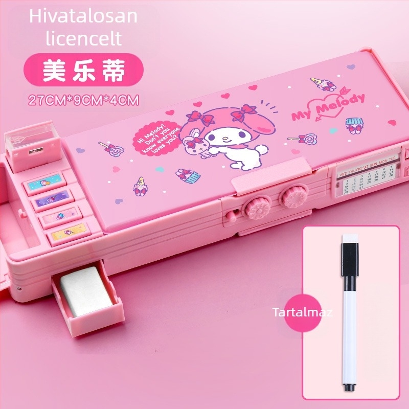 Ne vásároljon belföldi e-kereskedelemből】Multifunkcionális levélpapír doboz, eredeti Sanrio lányoknak szóló kombinált záras tolltartó mechanizmussal