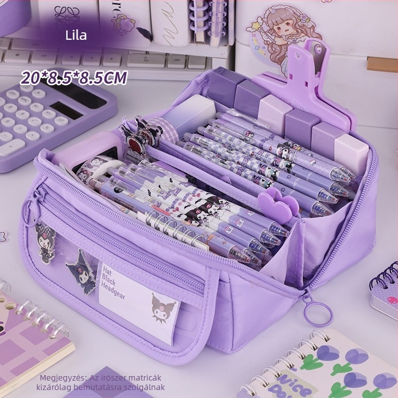 9 rétegű ceruzatartó, nagy kapacitású, szennyeződés-álló, aranyos tejes Huhu, nagy értékű írószerdoboz általános iskolásoknak, fejlett érzékkel bíró ceruzatartó