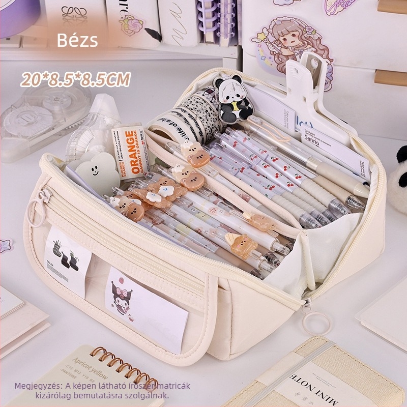 9 rétegű ceruzatartó, nagy kapacitású, szennyeződés-álló, aranyos tejes Huhu, nagy értékű írószerdoboz általános iskolásoknak, fejlett érzékkel bíró ceruzatartó