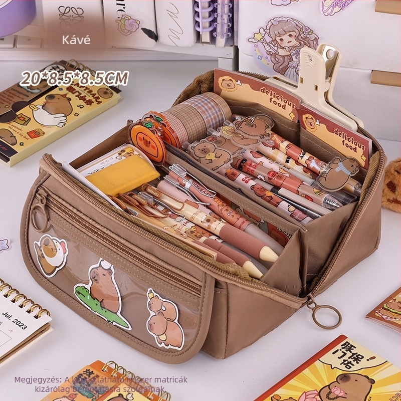 9 rétegű ceruzatartó, nagy kapacitású, szennyeződés-álló, aranyos tejes Huhu, nagy értékű írószerdoboz általános iskolásoknak, fejlett érzékkel bíró ceruzatartó