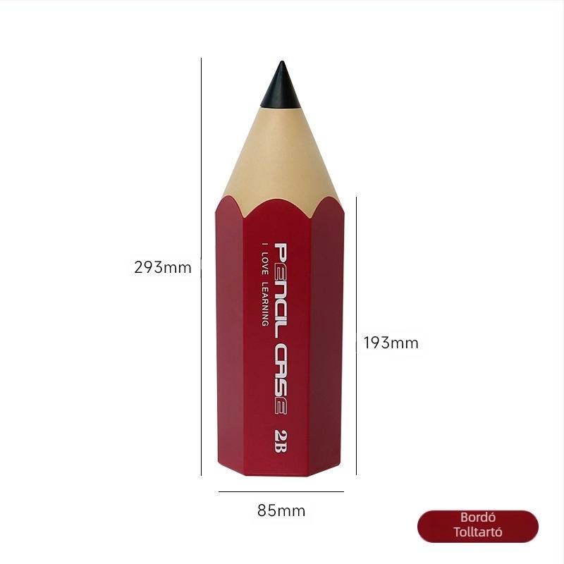 Ceruza alakú tolltartók diákoknak kreatív asztali doboz fedéllel, porálló írószertároló tolltartó tároló vödör kozmetikai ecsetpatron