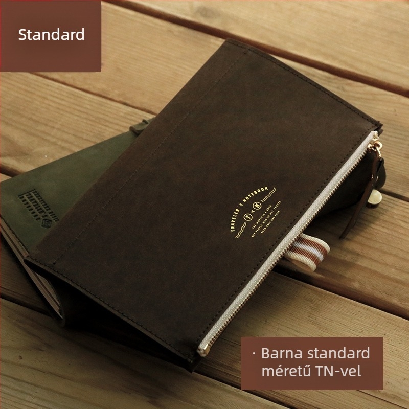 Többfunkciós cipzáras tárolótáska kiegészítők DuPont papír utazókönyv mosott marhabőr számlák táska körül