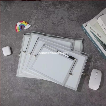 Összecsukható asztali panel, alumínium ötvözet keret, kétoldalas összecsukható asztali jegyzettábla, törölhető konzol, mágneses írás