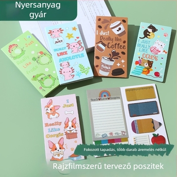 Határokon átnyúló rajzfilm állat kombináció kisállat post-it jegyzetek diák gyerekek ütés a kézben számla terv ez a különleges alakú jegyzet matrica