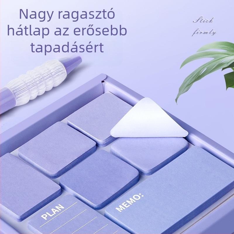 Szemhéjfesték tányéros post-it jegyzettömbök általános iskolásoknak és középiskolásoknak, magas színű jegyzettömbökkel, irodai használatra, erős ragacsossággal