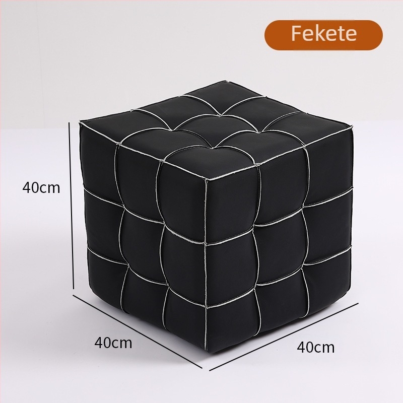 Gyári közvetlen értékesítésű Rubik-kocka szék, háztartási nappali kanapé, lábtartó, egyszerű, könnyű, luxus bőr kis szék, ajtó, cipőváltó szék