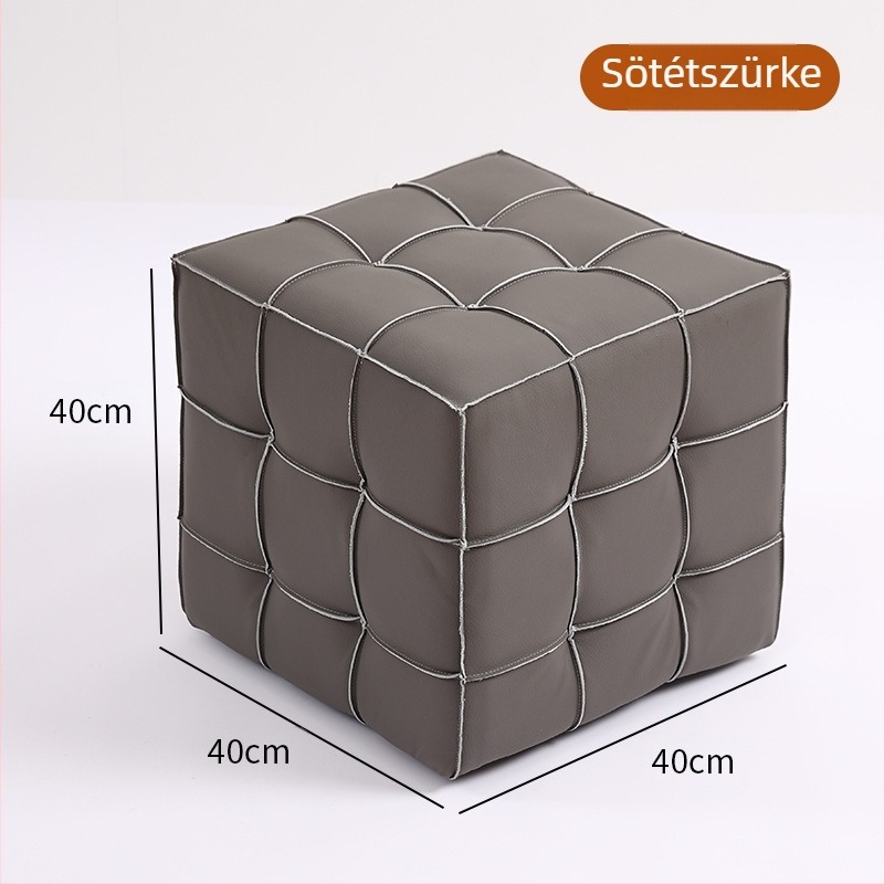 Gyári közvetlen értékesítésű Rubik-kocka szék, háztartási nappali kanapé, lábtartó, egyszerű, könnyű, luxus bőr kis szék, ajtó, cipőváltó szék