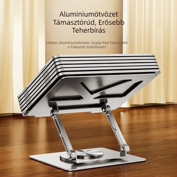 Forgatható laptop állvány Függőleges asztali emelő üreges hűtésű emelő összecsukható fém laptop állvány