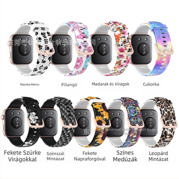 Huawei Watch Fit3 nyomtatott színes csattal ellátott szilikon szíj Huawei Fit3 Smart Sport csereszíj